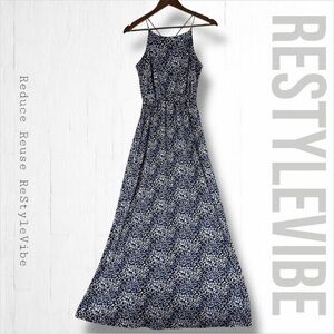 Kaileigh | Dresses | Kaileigh Womens Size S Faux Wrap Maxi Dress Floral  Blue Boho Cottagecore | Poshmark